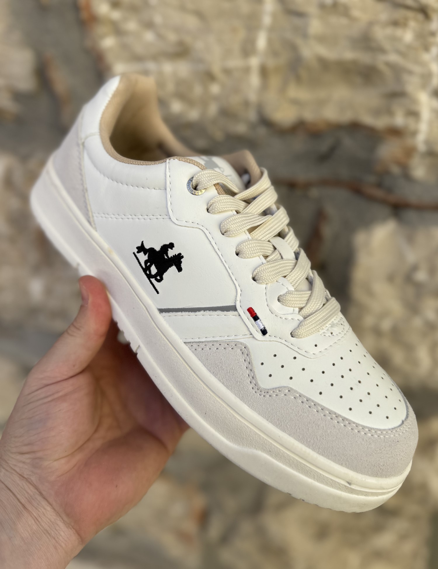 U.S. Grand Polo λευκά ανδρικά casual sneakers GPM23250 - US GRAND POLO - 
